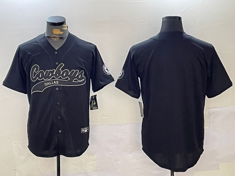 Men Dallas Cowboys Blank Black Joint Name 2024 Nike Limited NFL Jersey style 1->dallas cowboys->NFL Jersey
